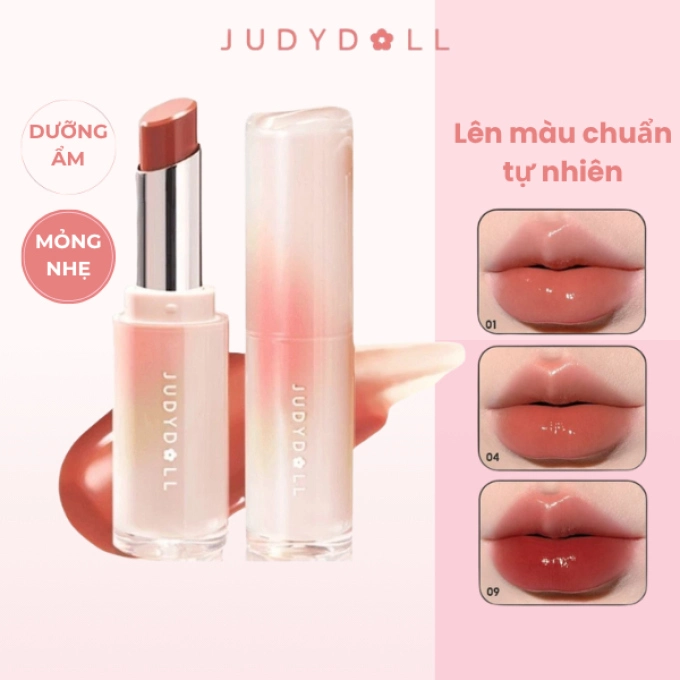 Son Dưỡng Có Màu Judydoll Watery Glow Lipstick – Mềm Môi, Bóng Nhẹ, Lên Màu Tự Nhiên