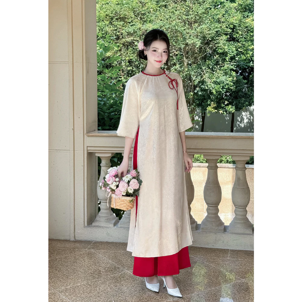 Áo Dài Gấm Xuông 